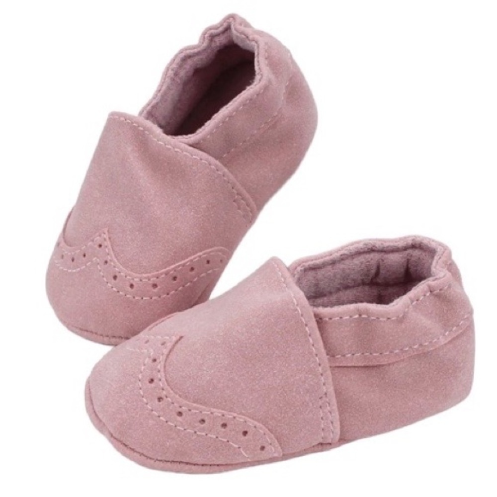 PatPat Soft Sole Pink Baby Slip-on Moccasin Slippers Size Baby 2